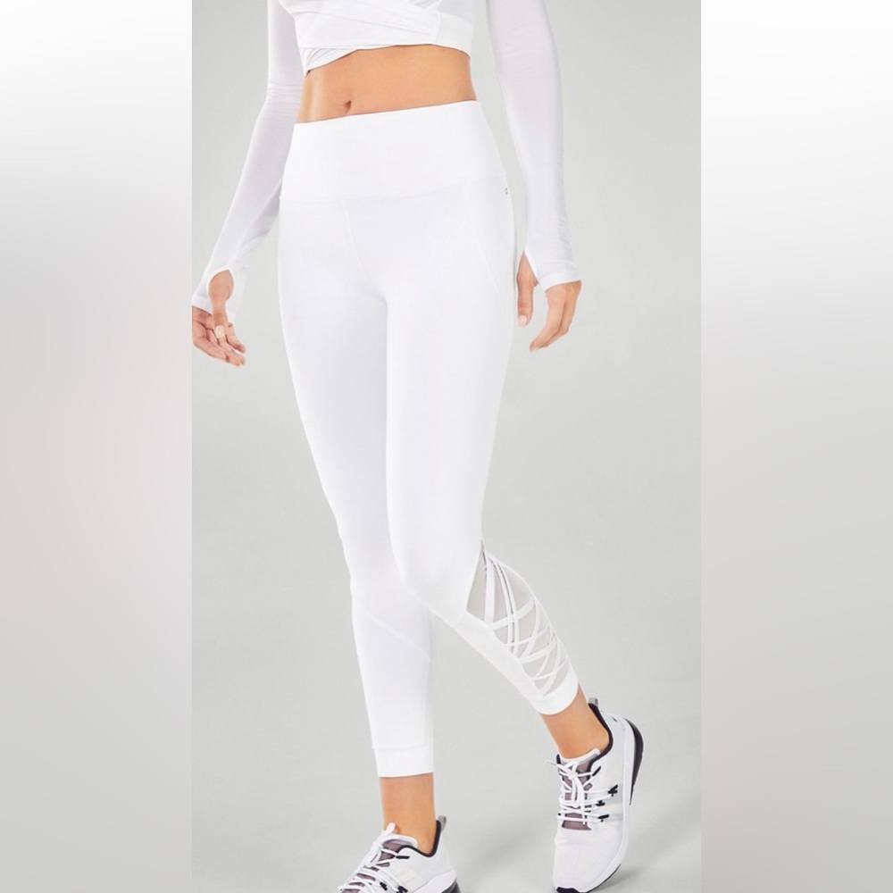 Fabletics dynamic high-waisted 7/8 lattice leggings size XS